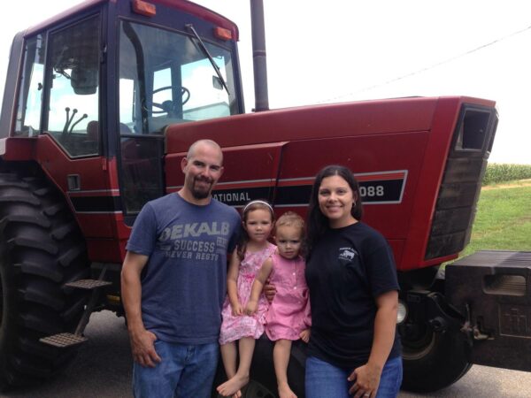 akers Family on tractor