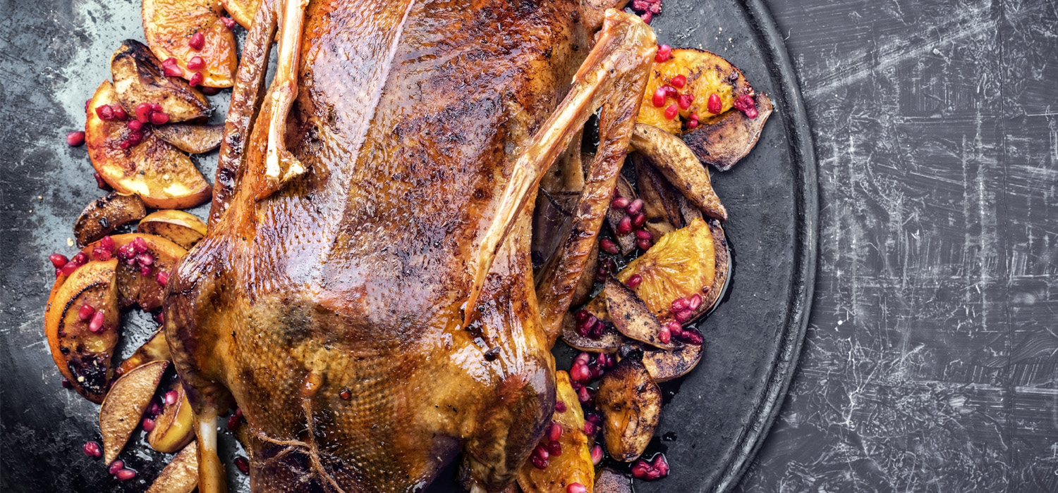 Roasted Duck Orange Pomegranate Sauce